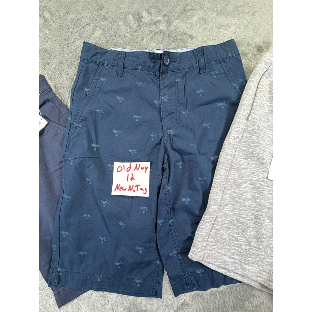 Boys Shorts Bundle Old Navy Chino Navy Palm Abercrombie Grey Sweat Size 12 13/14
